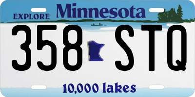 MN license plate 358STQ