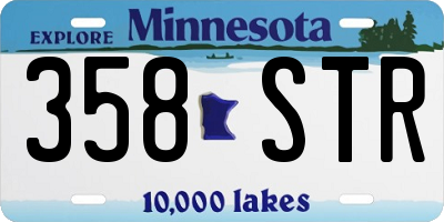 MN license plate 358STR