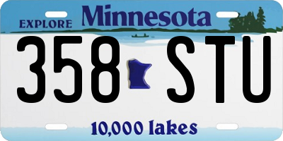 MN license plate 358STU