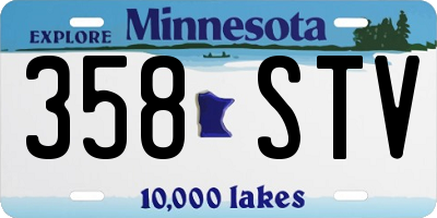 MN license plate 358STV