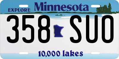 MN license plate 358SUO