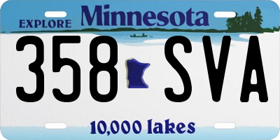 MN license plate 358SVA