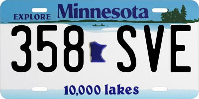 MN license plate 358SVE
