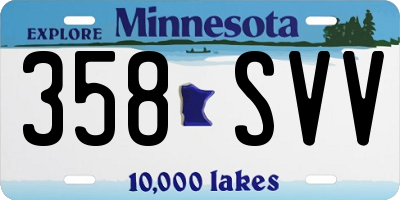 MN license plate 358SVV