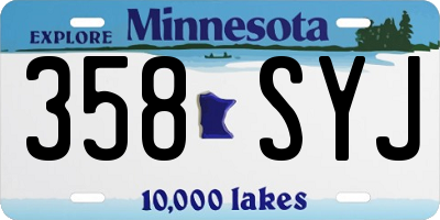MN license plate 358SYJ