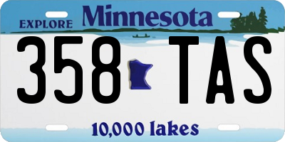 MN license plate 358TAS