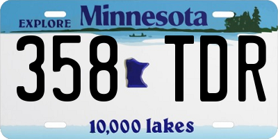 MN license plate 358TDR