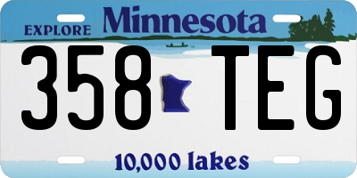 MN license plate 358TEG