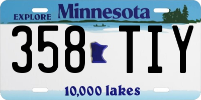 MN license plate 358TIY