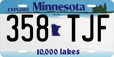 MN license plate 358TJF