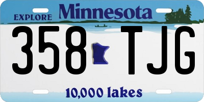 MN license plate 358TJG