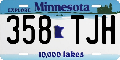 MN license plate 358TJH