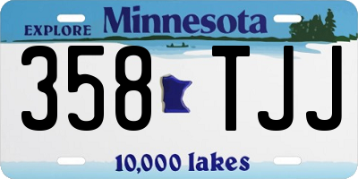 MN license plate 358TJJ