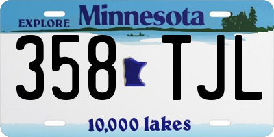 MN license plate 358TJL