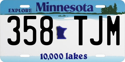 MN license plate 358TJM