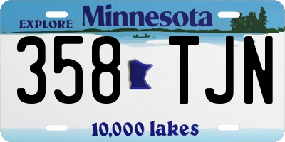 MN license plate 358TJN