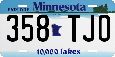 MN license plate 358TJO