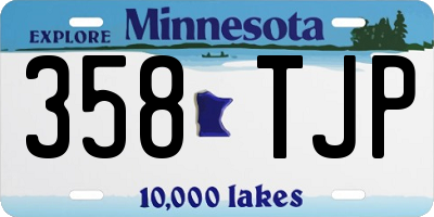 MN license plate 358TJP