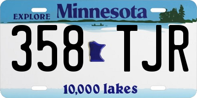 MN license plate 358TJR