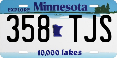 MN license plate 358TJS