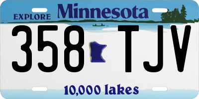 MN license plate 358TJV