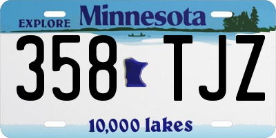 MN license plate 358TJZ