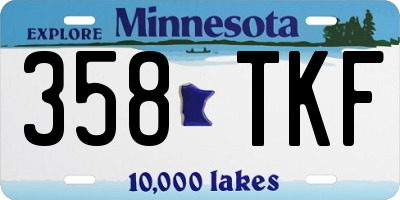 MN license plate 358TKF