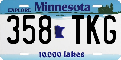 MN license plate 358TKG