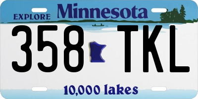 MN license plate 358TKL