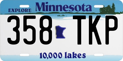 MN license plate 358TKP