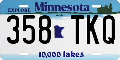 MN license plate 358TKQ