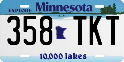 MN license plate 358TKT
