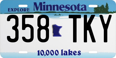 MN license plate 358TKY