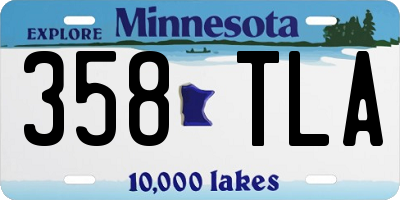 MN license plate 358TLA