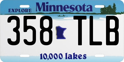 MN license plate 358TLB