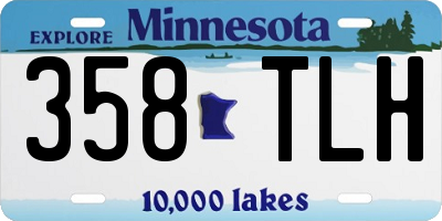 MN license plate 358TLH
