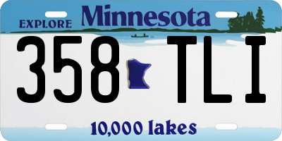 MN license plate 358TLI