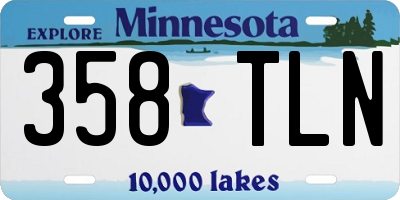 MN license plate 358TLN
