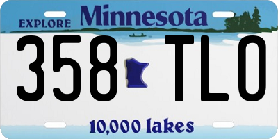 MN license plate 358TLO