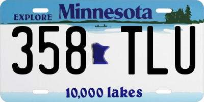 MN license plate 358TLU