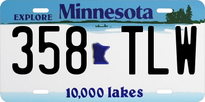 MN license plate 358TLW