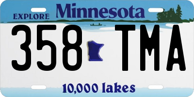 MN license plate 358TMA