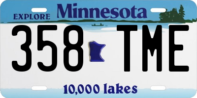 MN license plate 358TME