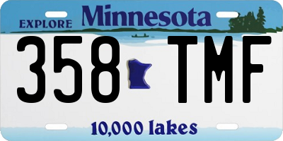 MN license plate 358TMF