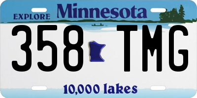 MN license plate 358TMG