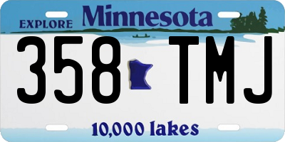 MN license plate 358TMJ