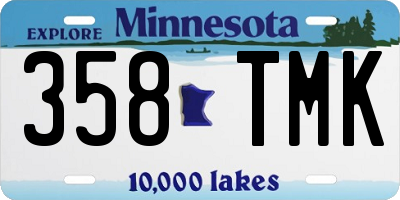 MN license plate 358TMK