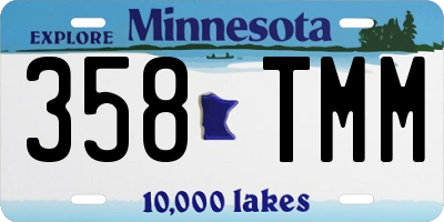 MN license plate 358TMM