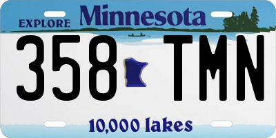 MN license plate 358TMN