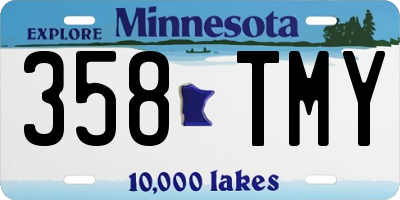 MN license plate 358TMY